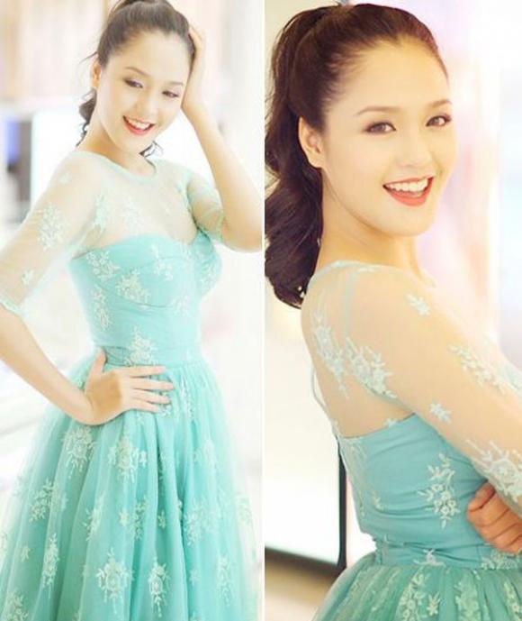 sao việt,sao việt màu xanh bạc hà,mỹ nhân việt mặc màu xanh,sao việt bikini