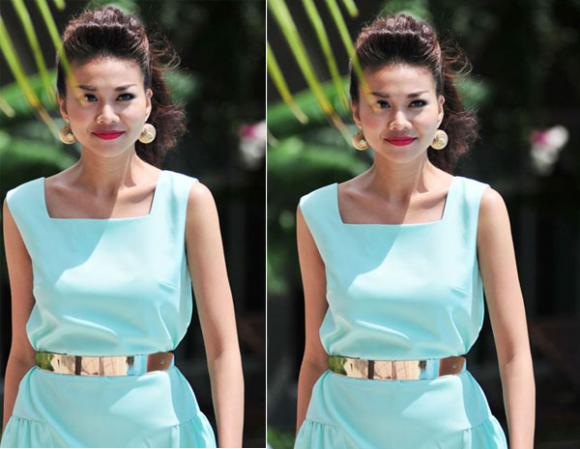 sao việt,sao việt màu xanh bạc hà,mỹ nhân việt mặc màu xanh,sao việt bikini