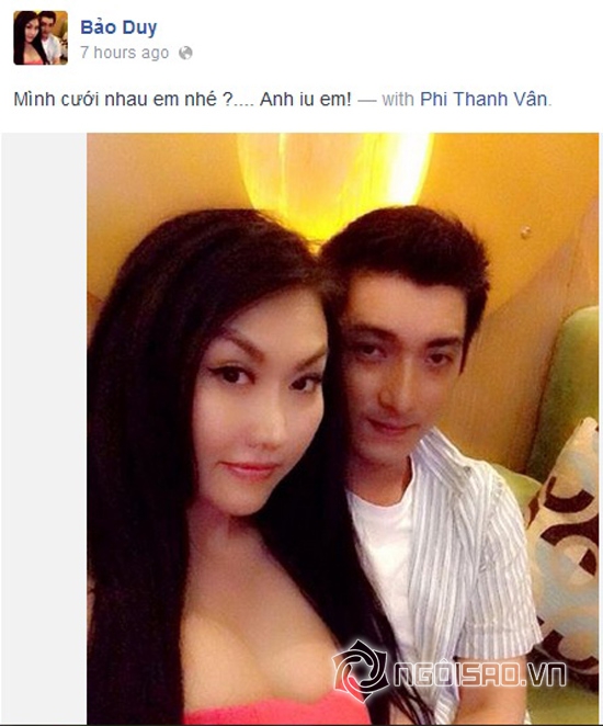 Phi Thanh Vân, tình trẻ của Phi Thanh Vân, Phi Thanh Vân nhận lời cầu hôn, Phi Thanh Vân kết hôn