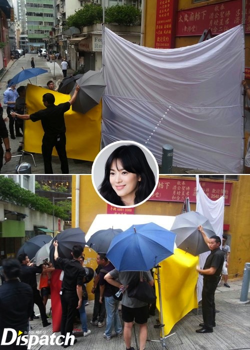 Song Hye Kyo, Song Hye Kyo hét vì thấy phóng viên, Song Hye Kyo bị quây màn kín mít, Song Hye Kyo hét vì phóng viên chụp trộm 