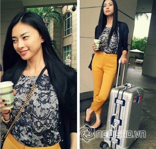 Ngô Thanh Vân,thời trang sân bay của đả nữ Ngô Thanh Vân,Ngô Thanh Vân mặc quần rách,style phong cách của đả nữ
