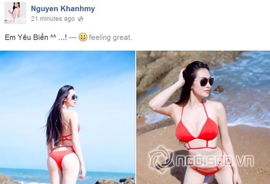 Khánh My, Khánh My bikini, Khánh My da trắng ngần, Khánh My tắm biển 