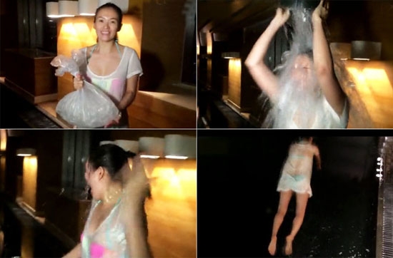 dội nước đá,Ice Bucket Challenge,sao châu Á dội nước đá lên người,hiệu ứng lan tỏa của Ice Bucket Challenge,sao Âu Mỹ
