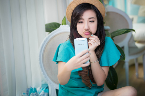 OPPO, N1 mini, Tự sướng, selfie, 13mp, camera xoay. Mie nguyễn, hotgirl