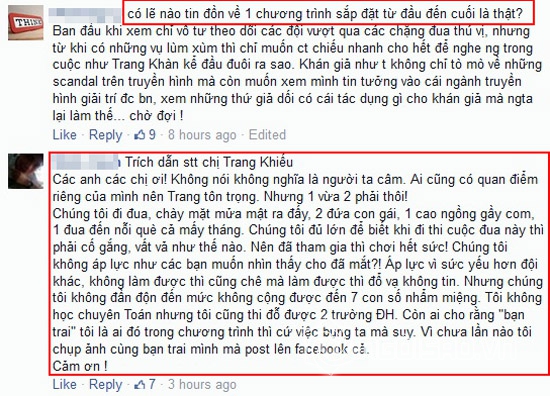  Trang Khàn , cuộc đua kỳ thú 2014 , Trang Khàn tố ban tổ chức cuộc thi, Trang Khàn tố cuộc thi đổi trắng thay đen, người đẹp tố dâm