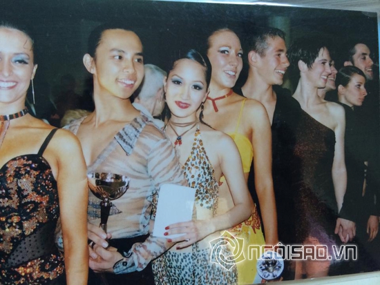 Khánh Thi, Chí Anh, Khánh Thi đăng ảnh cũ cùng CHí Anh, Khánh Thi và Chí Anh giải nhì khiêu vũ Pháp