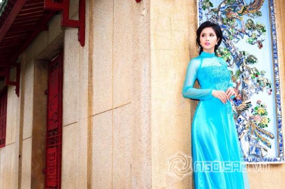 vợ Phan Thanh Bình, Thảo Trang mặc áo dài, ngắm Thảo Trang mặc áo dài, vợ Phan Thanh Bình mặc áo dài 