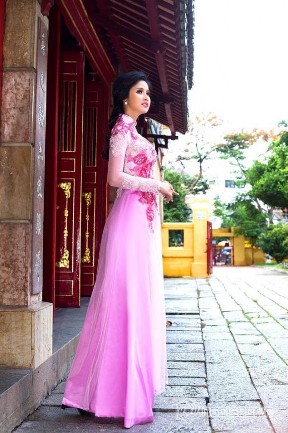 vợ Phan Thanh Bình, Thảo Trang mặc áo dài, ngắm Thảo Trang mặc áo dài, vợ Phan Thanh Bình mặc áo dài 