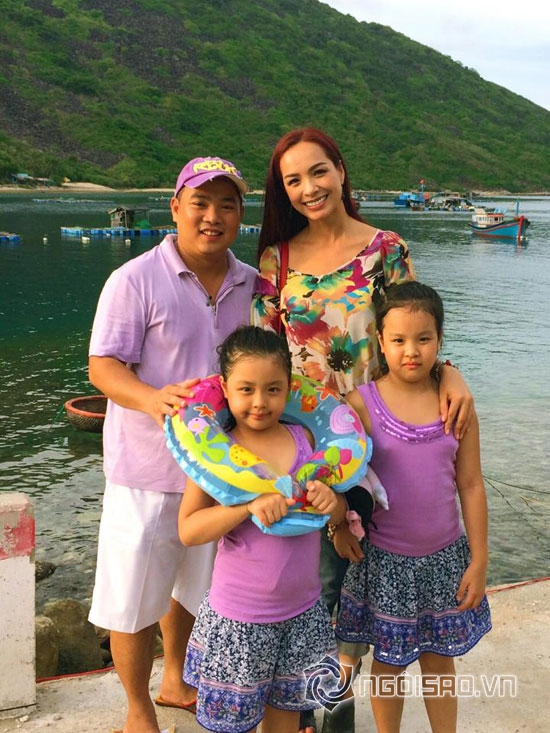 Thúy Hạnh,hai con gái của vợ chồng Thúy Hạnh,cựu người mẫu Thúy Hạnh,gia đình Thúy Hạnh đi vịnh Cam Ranh