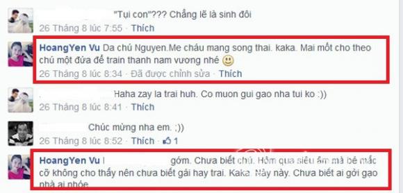 sao Việt, Vũ Hoàng Yến, chị gái á hậu Hoàng My, tình cũ Trương Nam Thành, chị gái Hoàng My mang bầu, tình cũ Trương Nam Thành sinh đôi