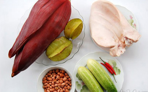 Bắp chuối trộn tai heo, Hoa chuối trộn, Món ăn ngon, Đặc sản xứ Quảng