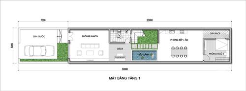 Thiết kế nhà,tư vấn thiết kế cực hợp lý cho nhà ống siêu dài