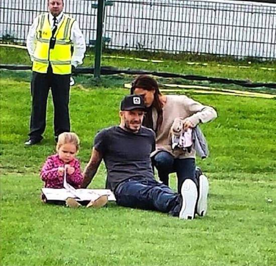 Harper Beckham, David Beckham, Beckham đi ăn trưa cùng con gái, Harper và bố đi ăn trưa, Beckham và con gái