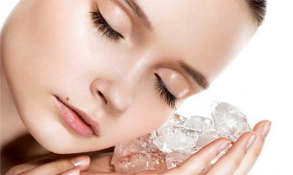 đá lạnh, làm đẹp, làm đẹp từ đá, chăm sóc da