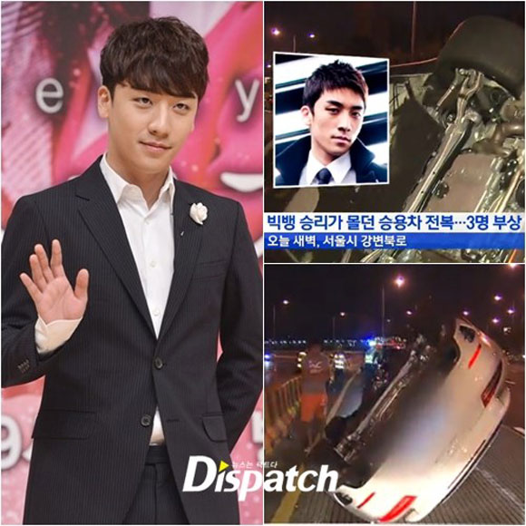 Seungri,Big Bang,Seungri bị tai nạn,sao Hàn bị đâm xe