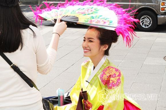 Trúc Diễm, Hoa hậu Thời trang Quốc tế 2007, Trúc Diễm mặc Hanbok đẹp rực rỡ không kém sao Hàn