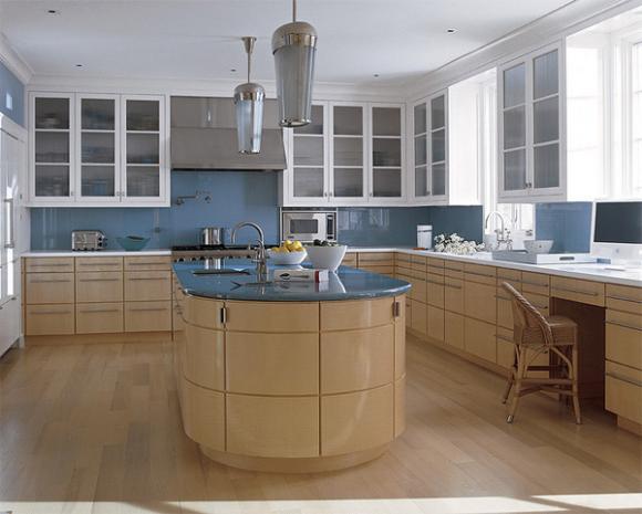 Phòng bếp,thiết kế phòng bếp, mẫu kính tường bắt mắt cho phòng bếp