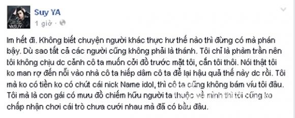 ya suy thừa nhận có con,ya suy phủ nhận có con,Quán quân Vietnam Idol 2012 Ya Suy,scandal của ya suy,bạn gái ya suy,sao việt
