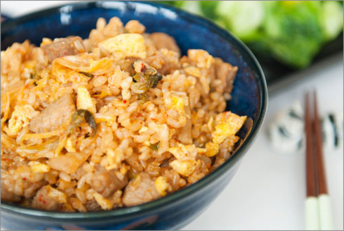 Món ăn ngon,Cơm rang kim chi thịt bò,Cách làm cơm rang kim chi thịt bò