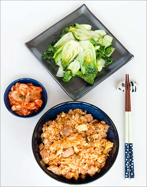 Món ăn ngon,Cơm rang kim chi thịt bò,Cách làm cơm rang kim chi thịt bò