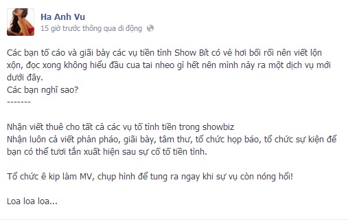 Hà Anh,Siêu mẫu Hà Anh,Scandal Sao Việt
