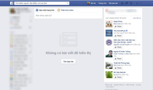 Facebook, Facebook dính lỗi không hiển thị nội dung