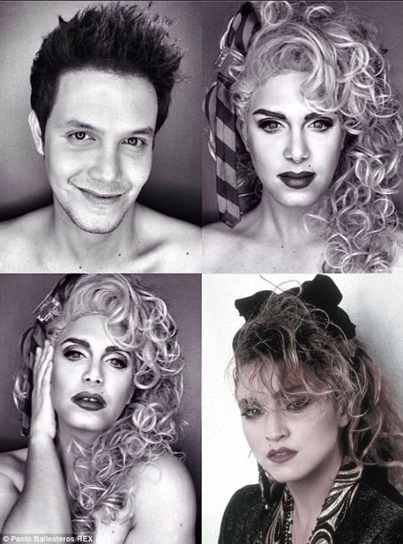 Miley Cyrus,Madonna,Megan Fox, Demi Moore, Katty Perry, chàng trai người Philippines có tài make up, Paolo Ballesteros