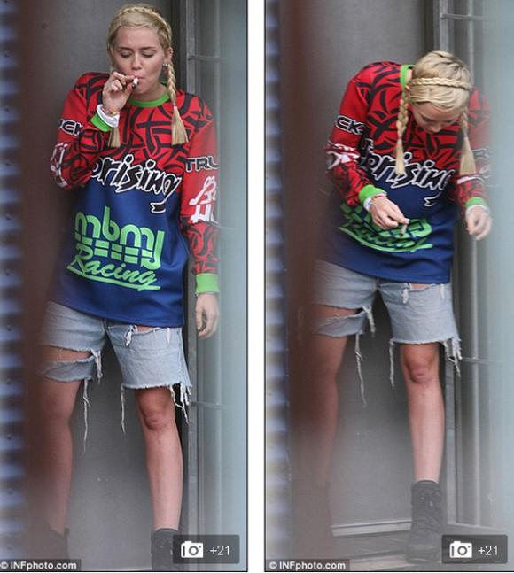 Miley Cyrus tại Sydney,Miley Cyrus hút thuốc lá,Miley Cyrus mặc phản cảm,sao hollywood