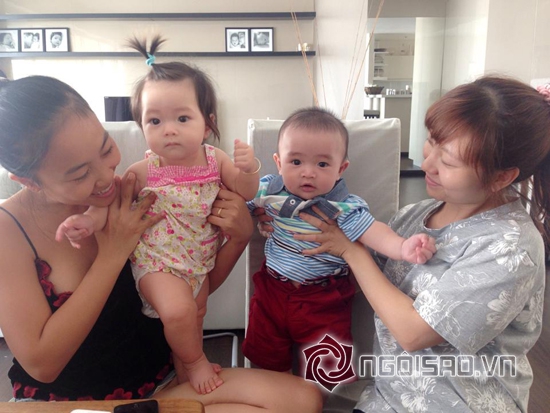 Đoan Trang, con gái Đoan Trang, con gái Đoan Trang buộc tóc, bé Sol, sao việt, sao nhí việt