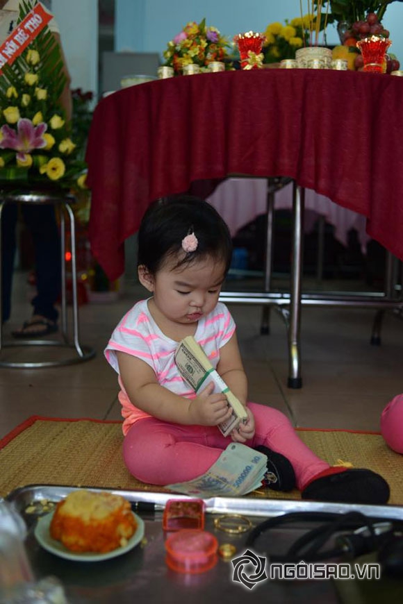 Xuân Lan,bé Thỏ,Thiên Ân,con gái sao Việt,Xuân Lan làm lễ thôi nôi cho bé Thỏ