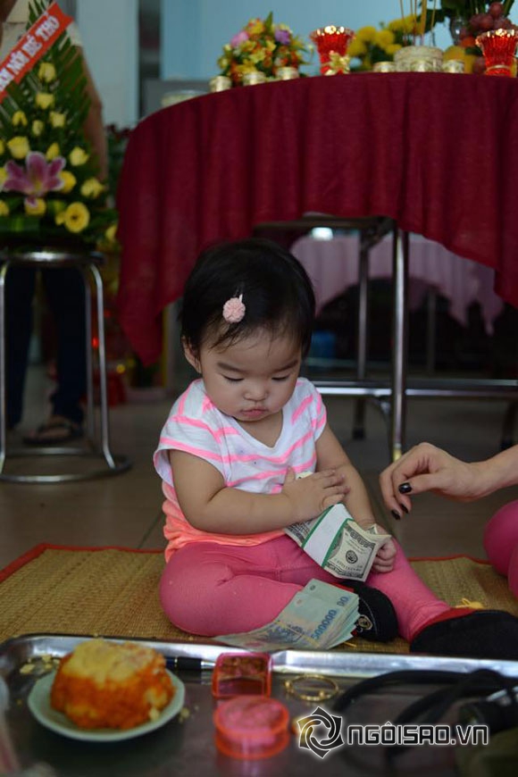 Xuân Lan,bé Thỏ,Thiên Ân,con gái sao Việt,Xuân Lan làm lễ thôi nôi cho bé Thỏ