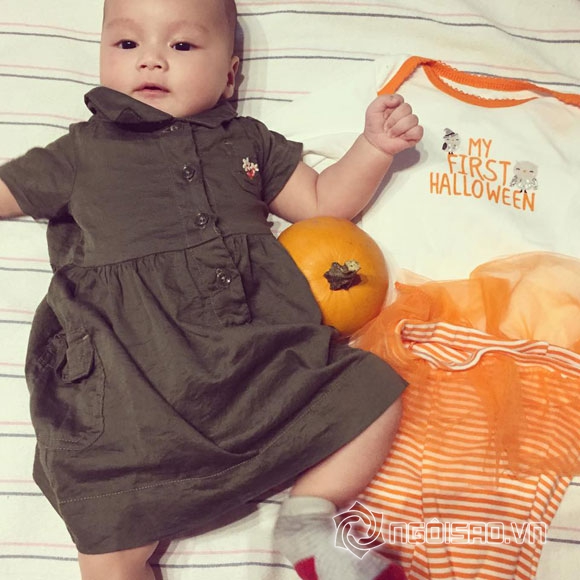 Duy Uyên,Hailee Linh Đan,sao Việt,Duy Uyên đưa con gái đi chơi Halloween
