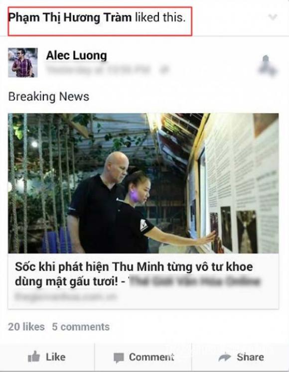 sao Việt, Thu Minh, clip Thu Minh dùng mật gấu, Thu Minh lên tiếng về scandal, Thu Minh đá xoáy Hương Tràm