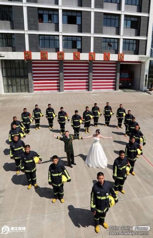 Ảnh cưới,bộ ảnh cưới,bộ ảnh cưới của chàng lính cứu hỏa