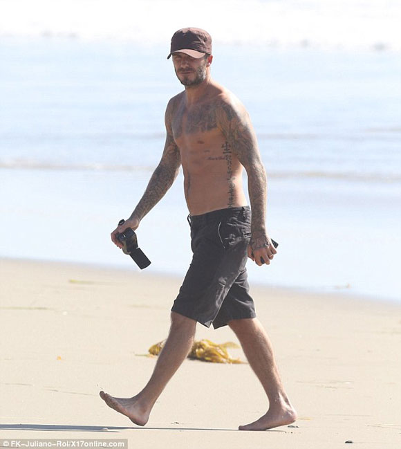 Beckham,Cruz,bố con nhà Becks đi lướt ván,sao Hollywood,Victoria