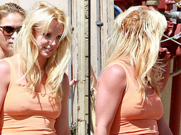 Britney Spears tóc xấu,Britney Spears tóc nối,Britney Spears tóc xơ xác,thảm họa tóc của sao hollywood