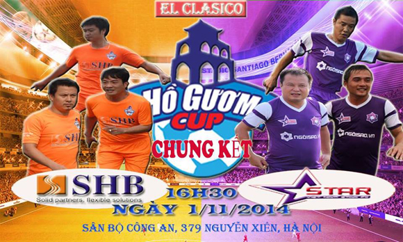 Sao việt,sao viet,câu lạc bộ bóng đá ngôi sao việt nam,ngôi sao fc,shb fc,chung kết cúp hồ gươm 2014