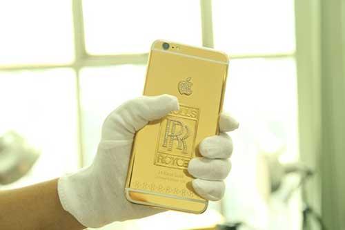 iPhone 6 Plus, iPhone 6 Plus mạ vàng, iPhone 6 Plus mạ vàng đúc logo RollsRoyce