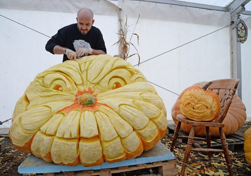 Bí ngô,quả bí ngô Halloween khổng lồ nặng 464kg