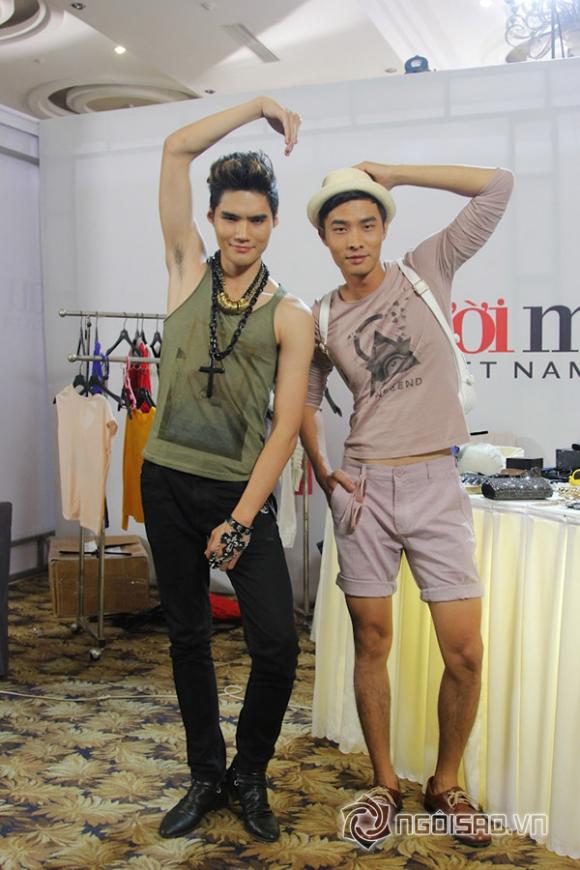 Vietnam’s Next Top Model 2014, tập 1 Next Top Model, Thí sinh nam Next Top ngại chụp ảnh với bạn đồng giới, Xuân Lan, Adam, Hồ Văn Năm, Lê Đăng Khánh, Toàn Phạm, Quang Hùng, Tấn Khang, Thanh Tuyền