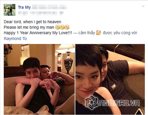 Trà My Idol,Trà My Idol kỷ niệm 1 năm ngày cưới,vợ chồng Trà My Idol,sao Việt