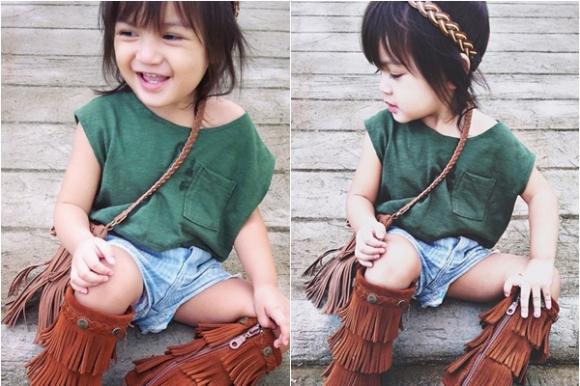 Nhóc tì,nhóc tì 20 tháng tuổi đáng yêu với gu thời trang chất lừ