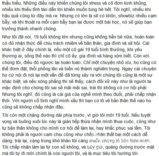 Andrea, Andrea làm lại từ đầu, Andrea thừa nhận sai lầm, Andrea viết tâm thư, người mẫu Andrea
