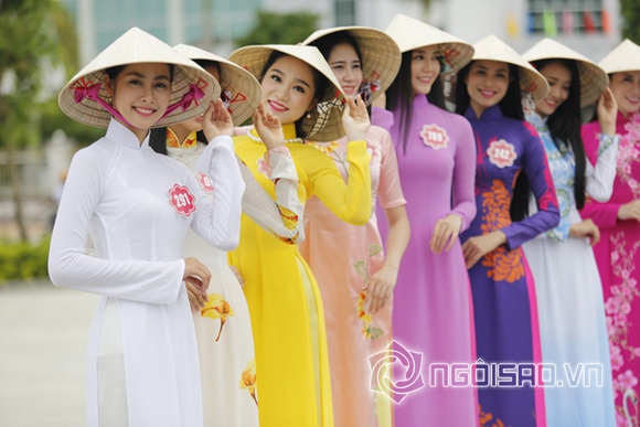 Sao việt,sao viet,hoa hậu việt nam 2014,thí sinh hoa hậu việt nam,chung khảo hoa hậu phía nam,thí sinh hoa hậu duyên dáng áo dài