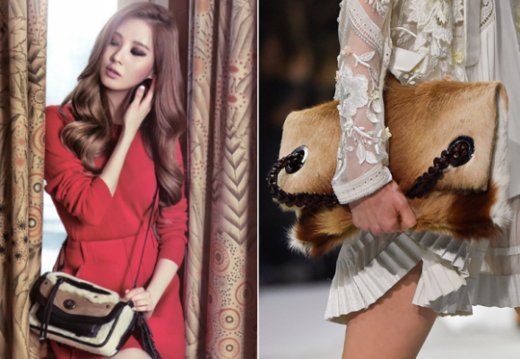 Túi nạm đinh, túi xuyên thấu, túi trong suốt, túi hoạt hình, túi lông thú, sao nữ Hàn, xu hướng túi xách 2015