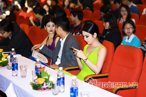 Sao việt,hoa hậu ngọc anh,hoa hậu dân tộc 2013,hoa hậu ngọc anh đi làm giám khảo,miss đại học dược