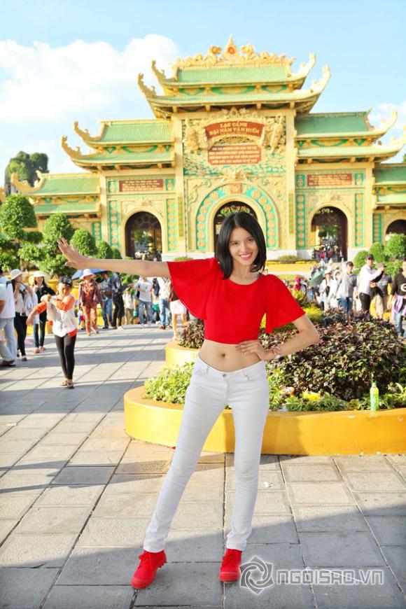 sao Việt, gái quê Lê Thị Phương, Lê Thị Phương chia tay chồng, Lê Thị Phương hờ hững eo thon, Lê Thị Phương thăm quan Khu du lịch Đại Nam