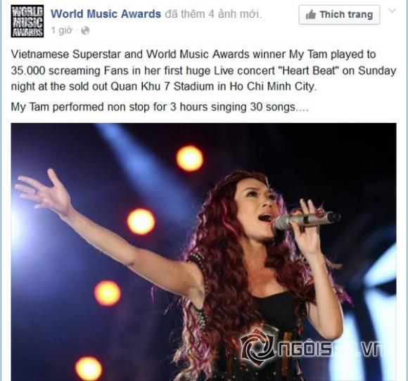 sao Việt, Mỹ Tâm, họa mi tóc nâu, Mỹ Tâm bật khóc, quốc tế khen ngợi liveshow Mỹ Tâm