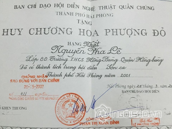Pha Lê, Pha Lê khoe học bạ, Pha Lê khoe thành tích học tập, sao việt, Pha Lê 2014