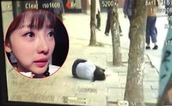 Liễu Nham, Liễu Nham đóng phim, Liễu Nham ngã, Liễu Nham ngã sưng mặt 